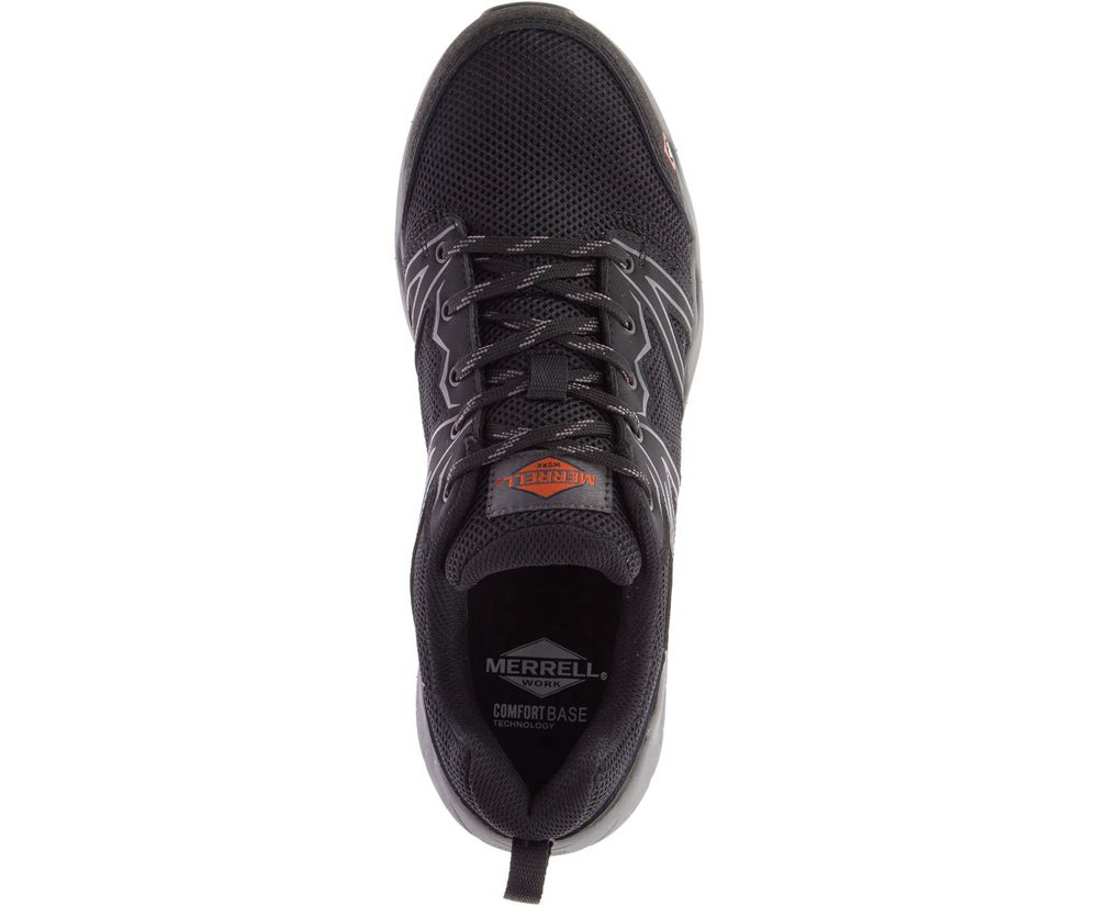 Tenis Homem - Merrell Fullbench Superlite Alloy Toe Sd+ Wide Width - Pretas - EOS673249